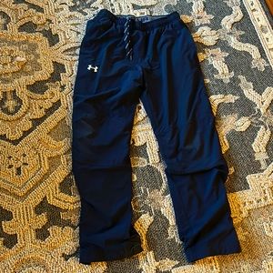 Under Armor layered wind pants size large ~ Navy Blue Athletic Pants
